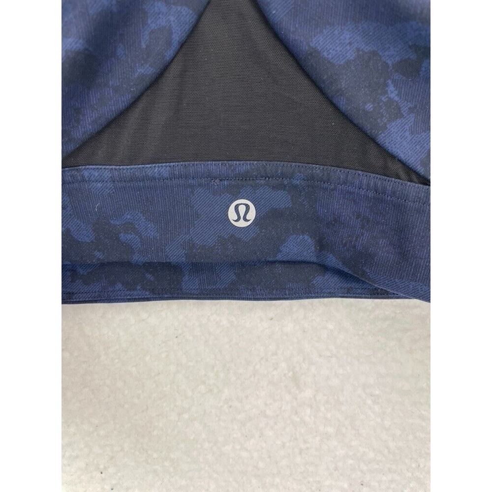 Lululemon Train Times Sports Bra Women's Size 8 Camo Navy Blue Camo Athletic - Picture 6 of 7